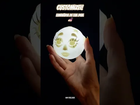 Customizei a luminária de lua ￼￼DE NOVO