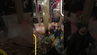 مقطع متداول يظهر زوار ا يرمون أموال ا عند ضريح الأمين العام لـ حزب الله حسن نصرالله اخبار المشهد 