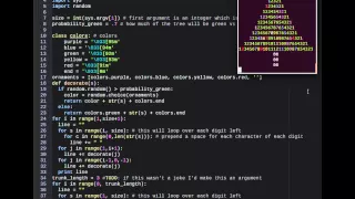 python Christmas tree