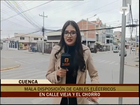 Mala disposición de cables eléctricos en calle Vieja y El Chorro