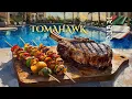Grilling a Giant Tomahawk Steak Cocktails on a Date