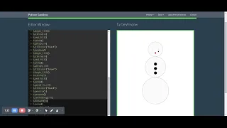 I made a silly snowman in Python Turtle Mode