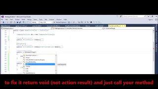 MVC - Fix Error