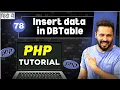Php Tutorial in Hindi MySQL insert data in table