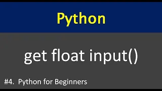 Python get float input