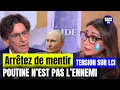 Lagu Arrêtez de mentir : Poutine n’est pas l’ennemi, c’est l’Ukraine l'agresseur. tension sur LCI