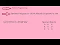 13 Python Program to Determine if a given Matrix is a Sparse sparse matrix in python