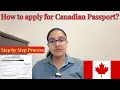 How to apply for Canadian Passport Step by Step Process Explained Documents Required