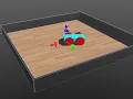 Webots obstacle avoiding robot simulation