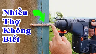 tuyệt chiêu khoan tường không vỡ cực hay mà nhiều thợ không biết, mẹo khoan xuyên tường