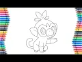Coloring Grookey Pokemon