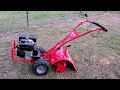 Review and use of our new Craftsman 16 inch 208cc Rear Tine Tiller