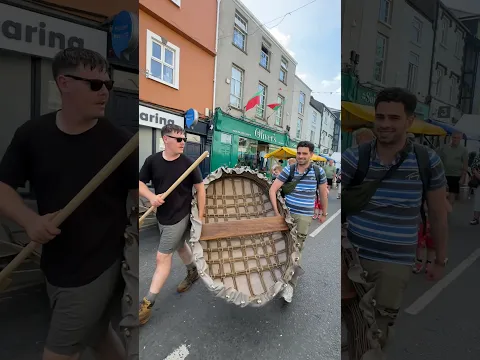 Building a Coracle at the Ballina Heritage Day #craft #coracle #ballina #ireland #tradition
