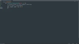 Leetcode 424 Longest Repeating Character Replacement in Python Python Leetcode Python Tutorial
