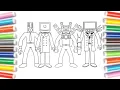 MAGA SKIBIDI TOILET 67 Coloring pages How to Color New Titan TV MAN SPEAKERMAN and Cameraman