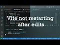 Fix Vite App Server not Restarting after Editing Code