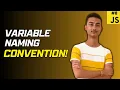 Variable Naming Convention in Javascript Name variables the right way