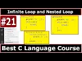 C Language Infinite Loop and Nested Loop In C Language part 21