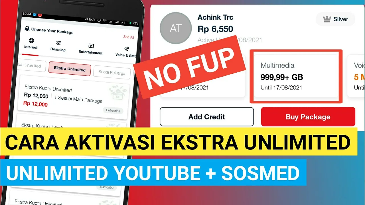 Cara Terbaru Aktifkan Paket Booster/Ekstra Unlimited 4 Bulan di My Telkomsel!