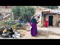 Download Lagu Simple lifestyle of a single mother and her daughter in the mountains baking traditional bread