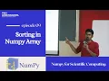 Sorting in Numpy Array Part 9 - Numpy for Scientific Computing Practical Machine Learning