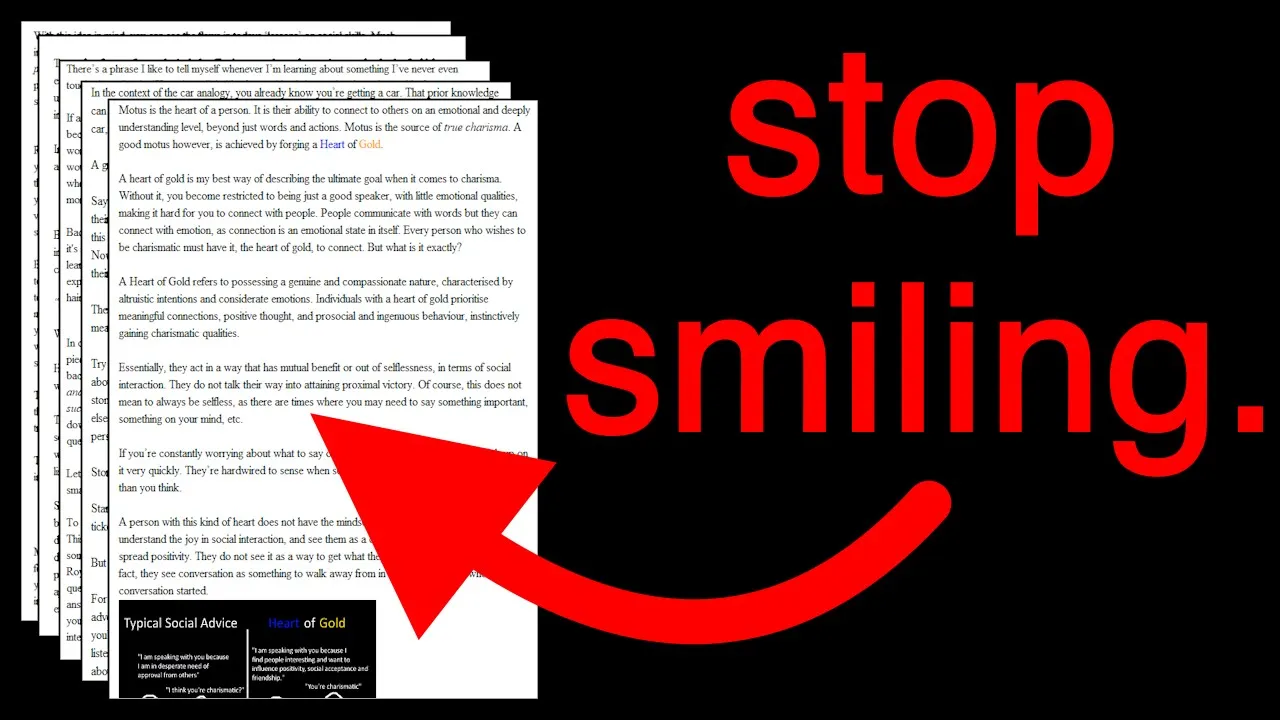 Outline Video I Wrote 100 Pages About Charisma, And I Found This.