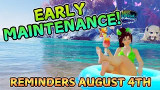 PSO2 NGS Early Maintenance - Reminders Checklist For 8-4-2026