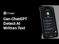 Can ChatGPT Be Used to Detect AI Written Text