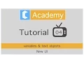 Ceilfire Tutorial 04 - Variables Text Objects New UI