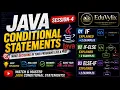 Java Conditional Statements If If-Else Else-If Session 4