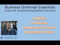 Business Grammar Essentials Understanding Sentence Structure