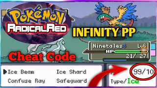 Pokemon Radical Red Infinite PP Cheat Code INFINITE PP Cheat Code Radical Red Cheats 2021