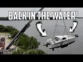 Download Lagu ⛵️ Our hurricane-damaged catamaran goes back in the water. Will she float? Ep 638
