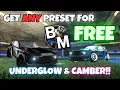 How to get UNDERGLOW CAMBER in Rocket League Bakkesmod Tutorial