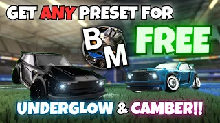 How to get UNDERGLOW CAMBER in Rocket League Bakkesmod Tutorial