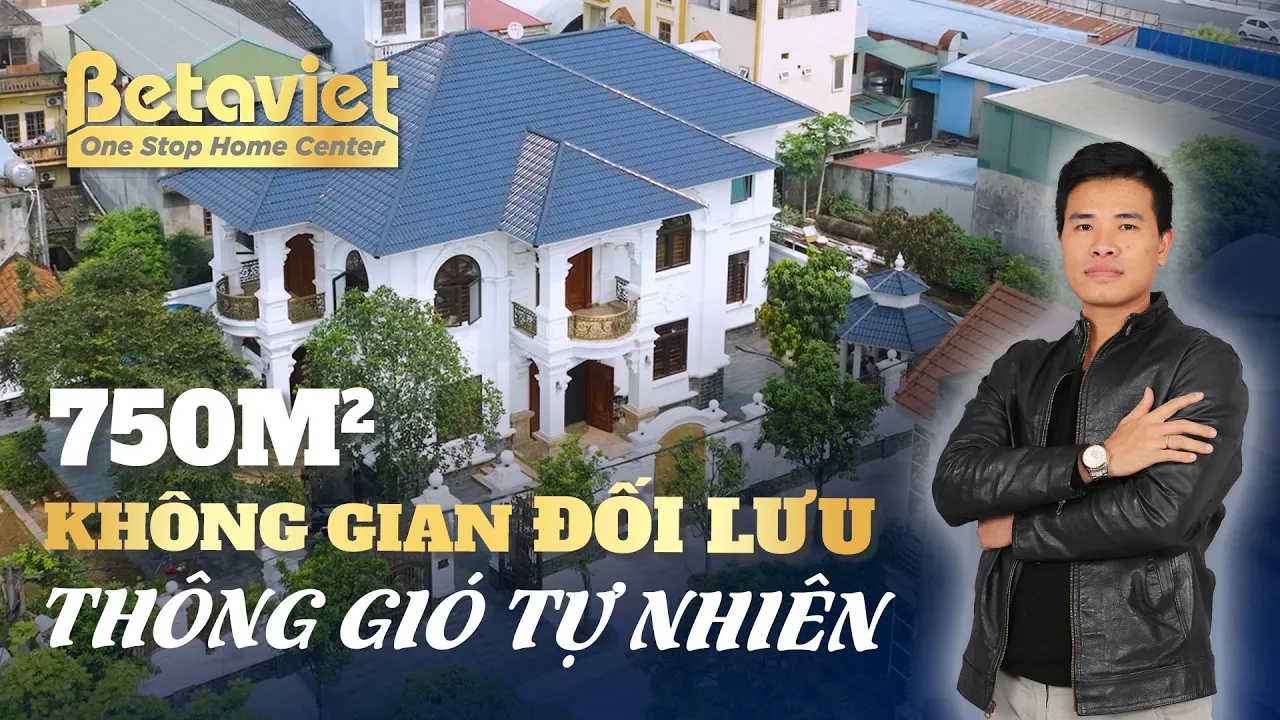 Thiết kế biệt thự mái Nhật 750m2 với không gian mở tại Ninh Bình
