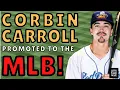 Corbin Carroll Promoted to the MLB Arizona Diamondbacks Prospect Bowman Chrome Baseball Cards