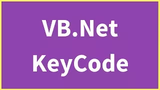 VB Net KeyCode