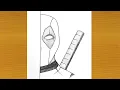 How To Draw Deadpool Step By Step Easy Deadpool Half Face Drawing Easy Tutorial with Pencil Drawing