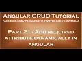 Add required attribute dynamically in angular
