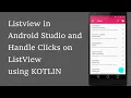 Listview in Android Studio with setOnClickListioner using KOTLIN