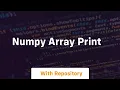 numpy array print