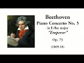 Beethoven: Piano Concerto No. 5 in E-flat major, Op. 73 "Emperor" (with Score)