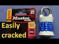 picking 470 Decoded Master Lock WORD Combo 4 wheels model 1535DWD - THIS LOCK IS A JOKE