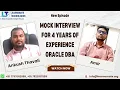 Mock interview for 4 years of experience Oracle DBA