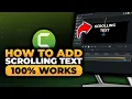 How To Add Scrolling Text in Camtasia 100 WORKS NO Yapping To The Point FAST EASY