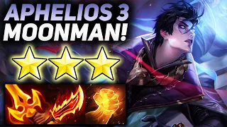 3 STAR APHELIOS MOONMAN IS THE ULTIMATE CARRY!! | Teamfight Tactics Patch 11.18