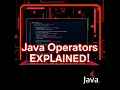 Java Operators Arithmetic Logical Assignment Unary Comparison Java Tutorial for Beginners