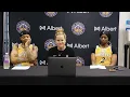 Los Angeles Sparks Coach Coach Lynne Roberts Emma Cannon Rickea Jackson post-game vs Lynx