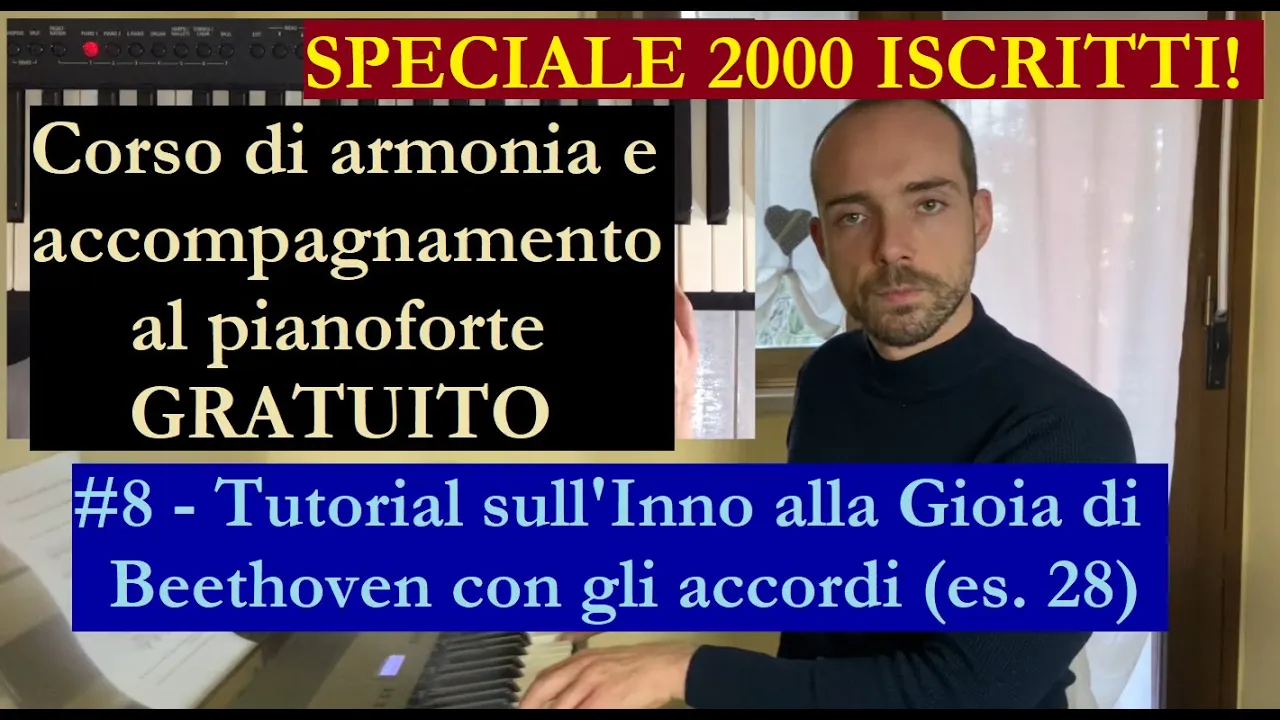 #8, Tutorial sull'Inno alla Gioia di Beethoven con gli accordi - Es. 28 (Corso di Armonia GRATUITO)